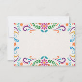 Elegant Colorful Floral Fiesta Spanish Wedding セーブザデート (裏面)