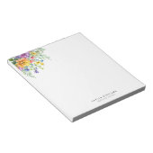 Elegant Colorful Floral Monogram ノートパッド (アングル)