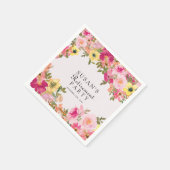 Elegant Colorful Floral Retirement Party  スタンダードカクテルナプキン (角)