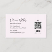 Elegant Colorful Flower Garden Floral QR Code 名刺 (裏面)