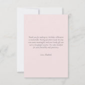 Elegant Colorful Garden Flowers Bouquet Birthday サンキューカード (裏面)