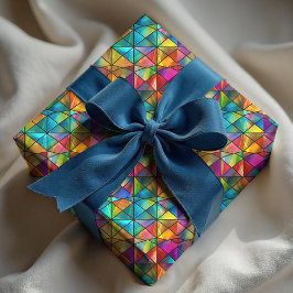 Elegant colorful geometric stained glass ラッピングペーパー