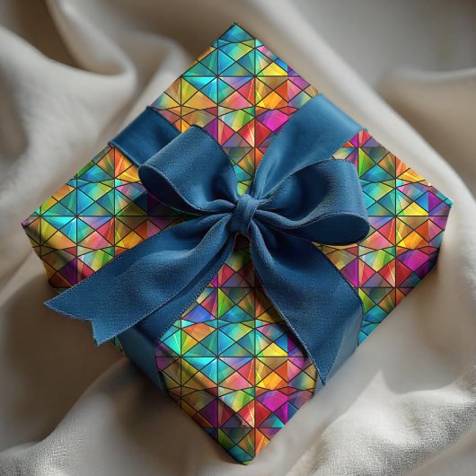 Elegant colorful geometric stained glass ラッピングペーパー