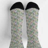 Elegant Colorful Tropical Floral ソックス (上部)