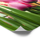 Elegant Colorful Tulip Florals Wedding Welcome ポスター (角)
