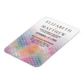 Elegant Colorful Wedding Invitation マグネット (左側)