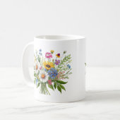 Elegant Colorful Wildflower Bouquet  コーヒーマグカップ (正面左)