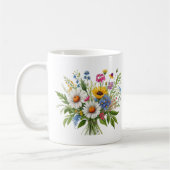 Elegant Colorful Wildflower Bouquet  コーヒーマグカップ (左)