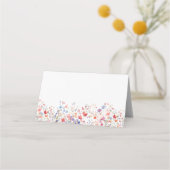 Elegant Colorful Wildflower Name Place Card プレイスカード (裏面)