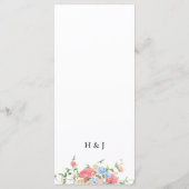 Elegant Colorful Wildflower Wedding メニュー (裏面)