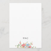 Elegant Colorful Wildflower Wedding メニュー (裏面)