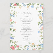 Elegant Colorful Wildflower Wedding メニュー (正面)
