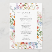 Elegant Colorful Wildflower Wedding メニュー (正面)