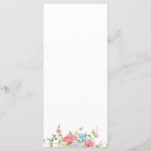 Elegant Colorful Wildflower Wedding メニュー (裏面)