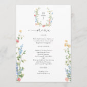 Elegant Colorful Wildflower Wedding メニュー (正面)