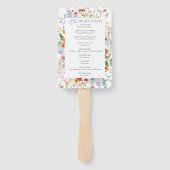 Elegant Colorful Wildflower Wedding Program ハンドファン (裏面)