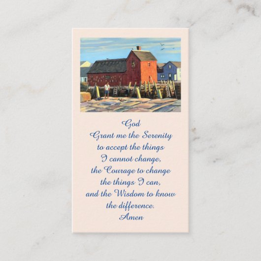 Elegant Commemorative Funeral Prayer Card 名刺 (正面)