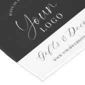 Elegant Company Logo Branded Trade Show Black ショートテーブルランナー (コーナー)