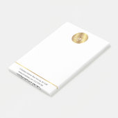 Elegant Company Logo Faux Gold Effect Branded ポストイット (アングル)