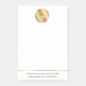 Elegant Company Logo Faux Gold Effect Branded ポストイット (正面)