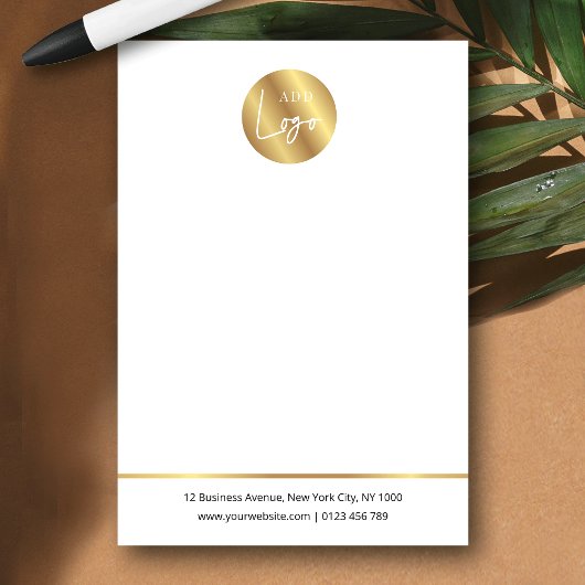 Elegant Company Logo Faux Gold Effect Branded ポストイット