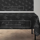 Elegant Company Logo Trade Show Branded Black テーブルクロス