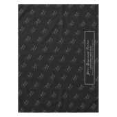 Elegant Company Logo Trade Show Branded Black テーブルクロス (正面)