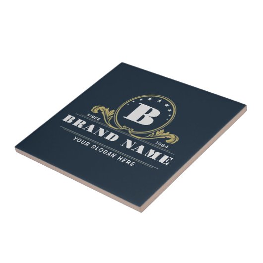 Elegant Company Monogram Vintage Emblem design タイル (側面)