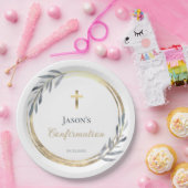 elegant Confirmation  ペーパープレート (パーティー)