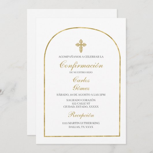 Elegant Confirmation  招待状 (正面/裏面)