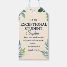Elegant Congratulations Card for an Exceptional St ギフトタグ