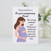 Elegant Congratulations for pregnancy Card (スタンド正面)
