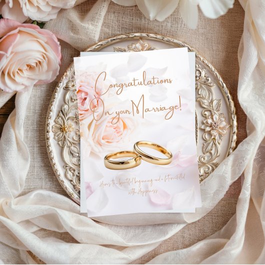 Elegant Congratulations on your Wedding  カード