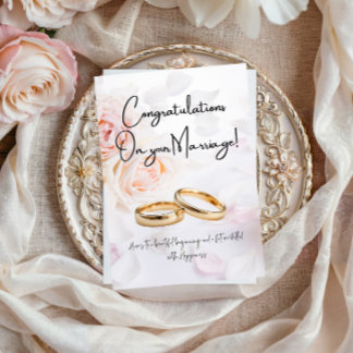 Elegant Congratulations on your Wedding Money  カード