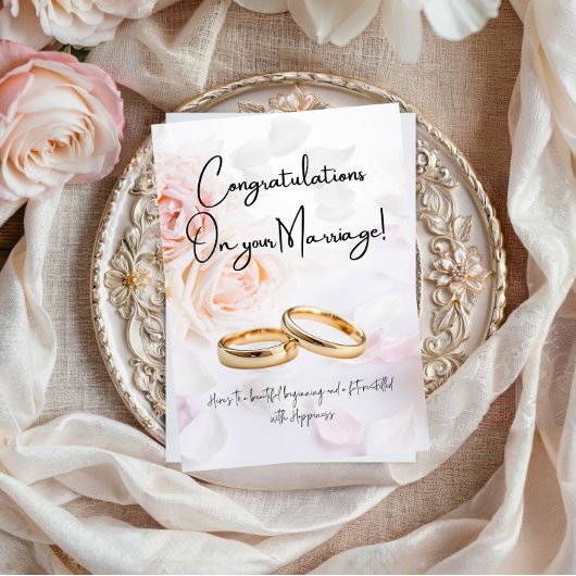 Elegant Congratulations on your Wedding Money  カード