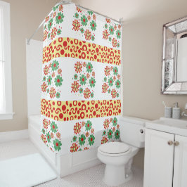 Elegant Contemporary Chic Floral Shower Curtain シャワーカーテン