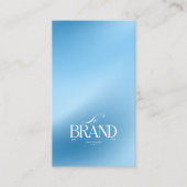 Elegant Cool Icy Blue Smooth Gradient QR Code Logo 名刺 (正面)