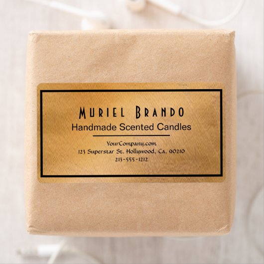 Elegant Copper Candle Company V5 返送先住所 ラベル (インサイチュ)
