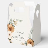 Elegant Copper Earthy Botanical Beige Wedding フェイバーボックス (オープン)