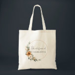 Elegant Copper & Earthy Botanical Bridesmaid トートバッグ<br><div class="desc">Elegant Copper & Earthy Botanical Wedding - Bridesmaid Tote Bag with your name & date. Immerse yourselves in natural elegance with our Copper & Earthy Botanical Tote Bag with your names & date. This sophisticated design captures the warmth and charm of a Boho-inspired wedding, featuring stunning copper and burnt orange...</div>