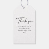 Elegant Copper & Earthy Botanical Wedding ギフトタグ (裏面)