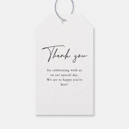 Elegant Copper & Earthy Botanical Wedding ギフトタグ (裏面)