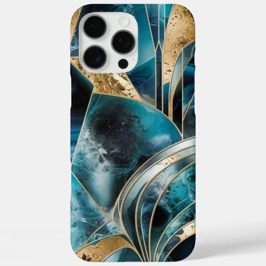 Elegant Copper | Feminine Opulent Teal Gold Case-M Case-Mate iPhoneケース (裏面)