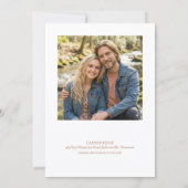 Elegant Copper Glow Wildflowers Script Photo セーブザデート (裏面)