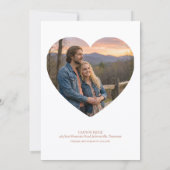 Elegant Copper Glow Wildflowers Script Photo セーブザデート (裏面)