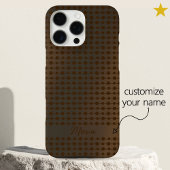 Elegant Copper Metal Dots Line Pattern Custom Name Case-Mate iPhoneケース