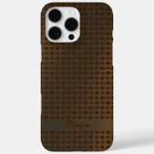 Elegant Copper Metal Dots Line Pattern Custom Name Case-Mate iPhoneケース (裏面)