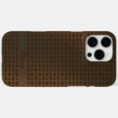 Elegant Copper Metal Dots Line Pattern Custom Name Case-Mate iPhoneケース (裏面 (横))