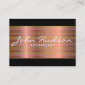 Elegant Copper Script Modern Design 3.5x2.5 名刺 (正面)