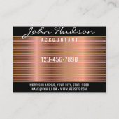 Elegant Copper Script Modern Design 3.5x2.5 名刺 (裏面)